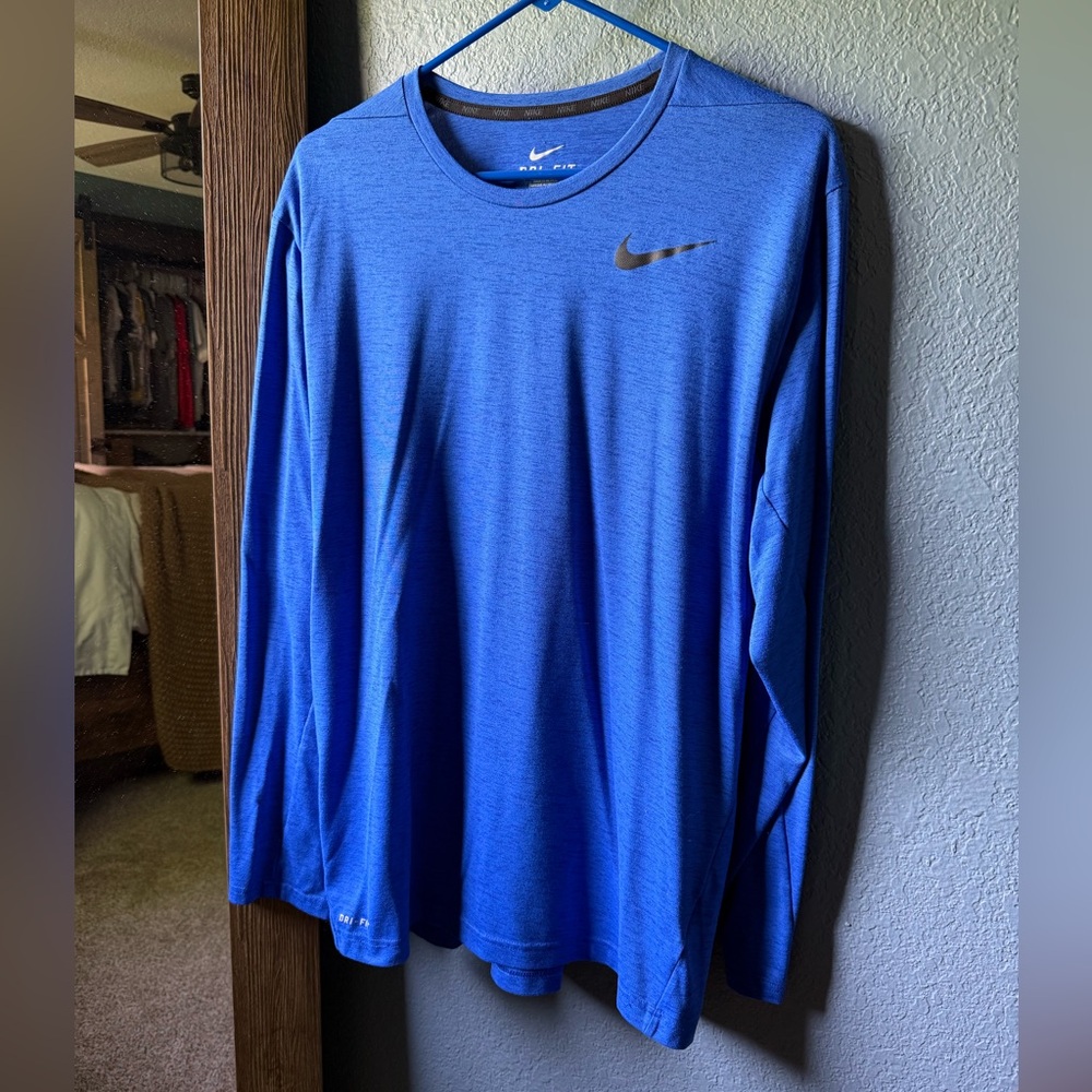 Nike Blue Long Sleeve Athletic Tee